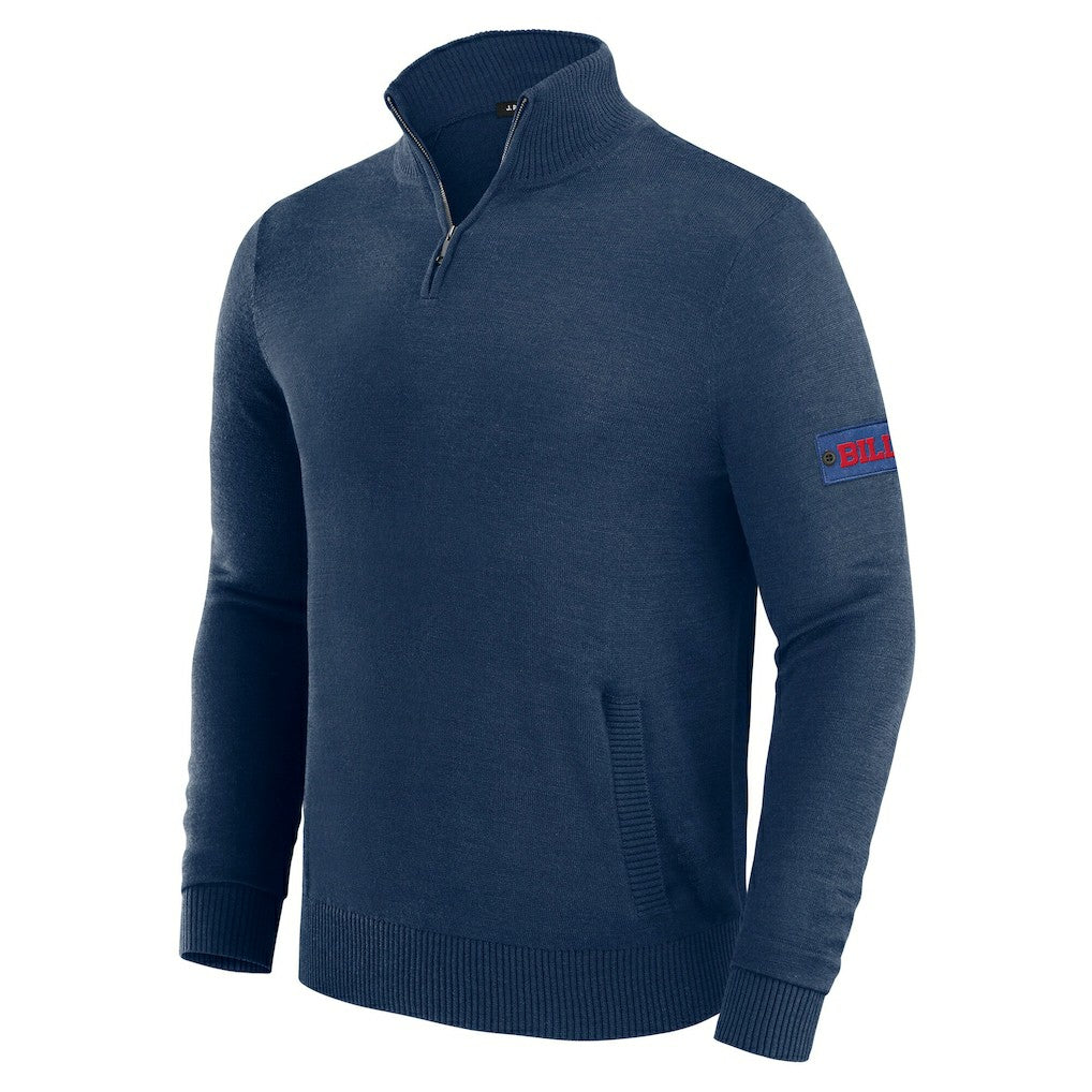 Buffalo Bills J. Palmer Franchise Quarter-Zip Sweater Navy - NFL