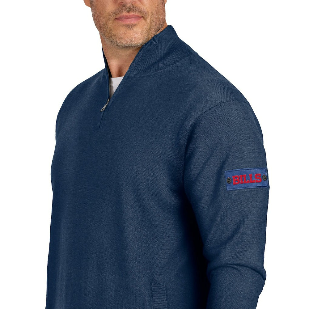 Buffalo Bills J. Palmer Franchise Quarter-Zip Sweater Navy - NFL