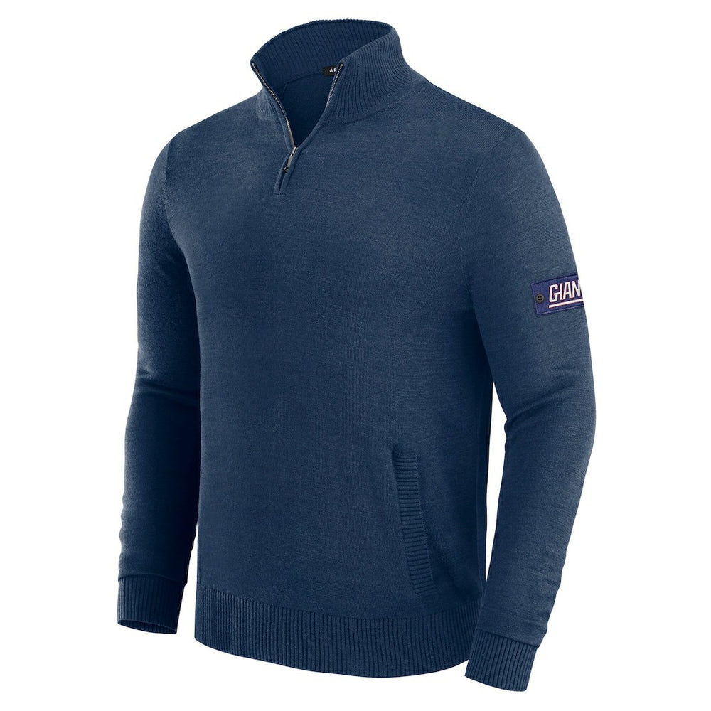 New York Giants J. Palmer Franchise Quarter-Zip Sweater Navy - NFL