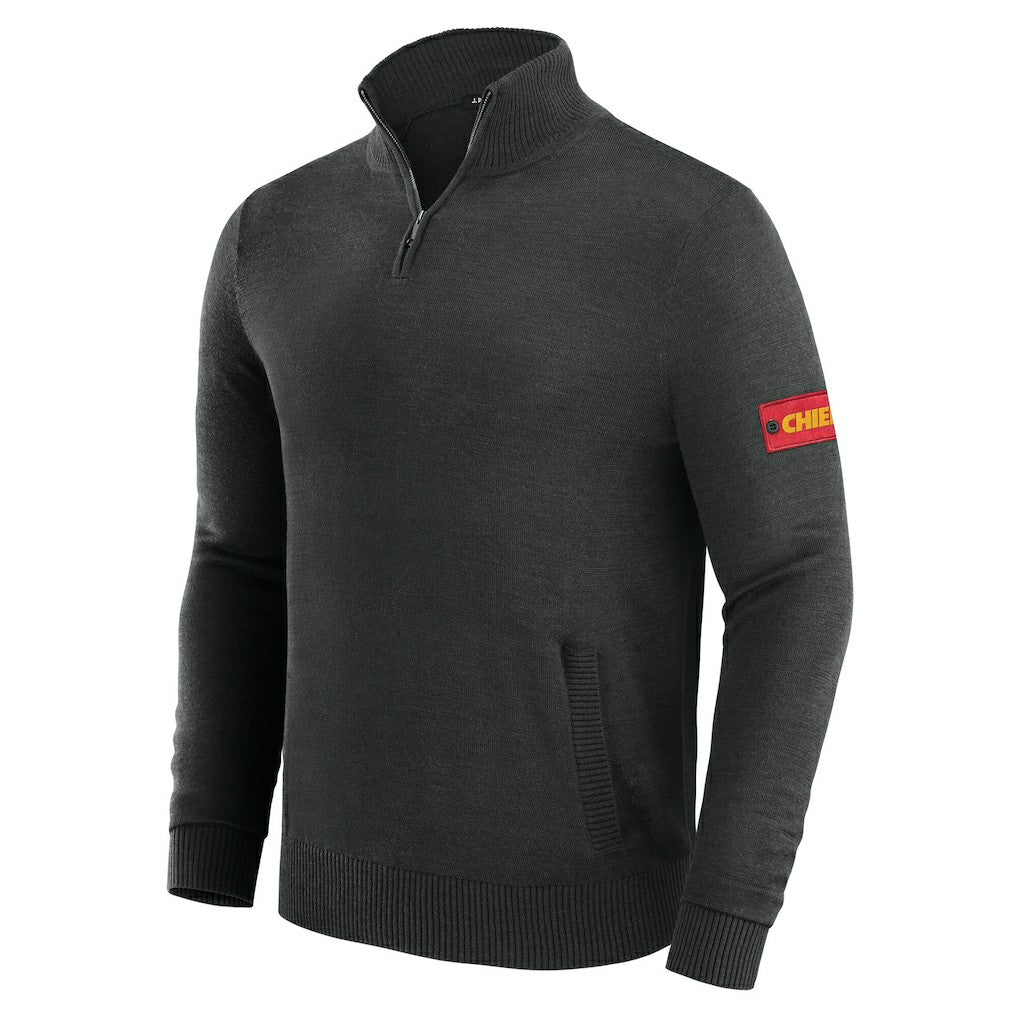 Kansas City Chiefs J. Palmer Franchise Quarter-Zip Sweater Black - NFL
