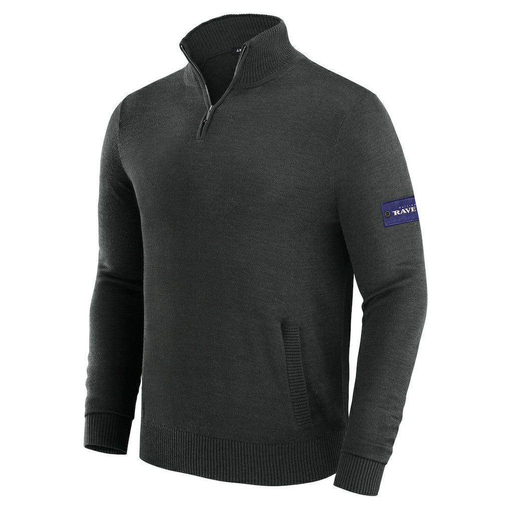 Baltimore Ravens J. Palmer Franchise Quarter-Zip Sweater Black - NFL
