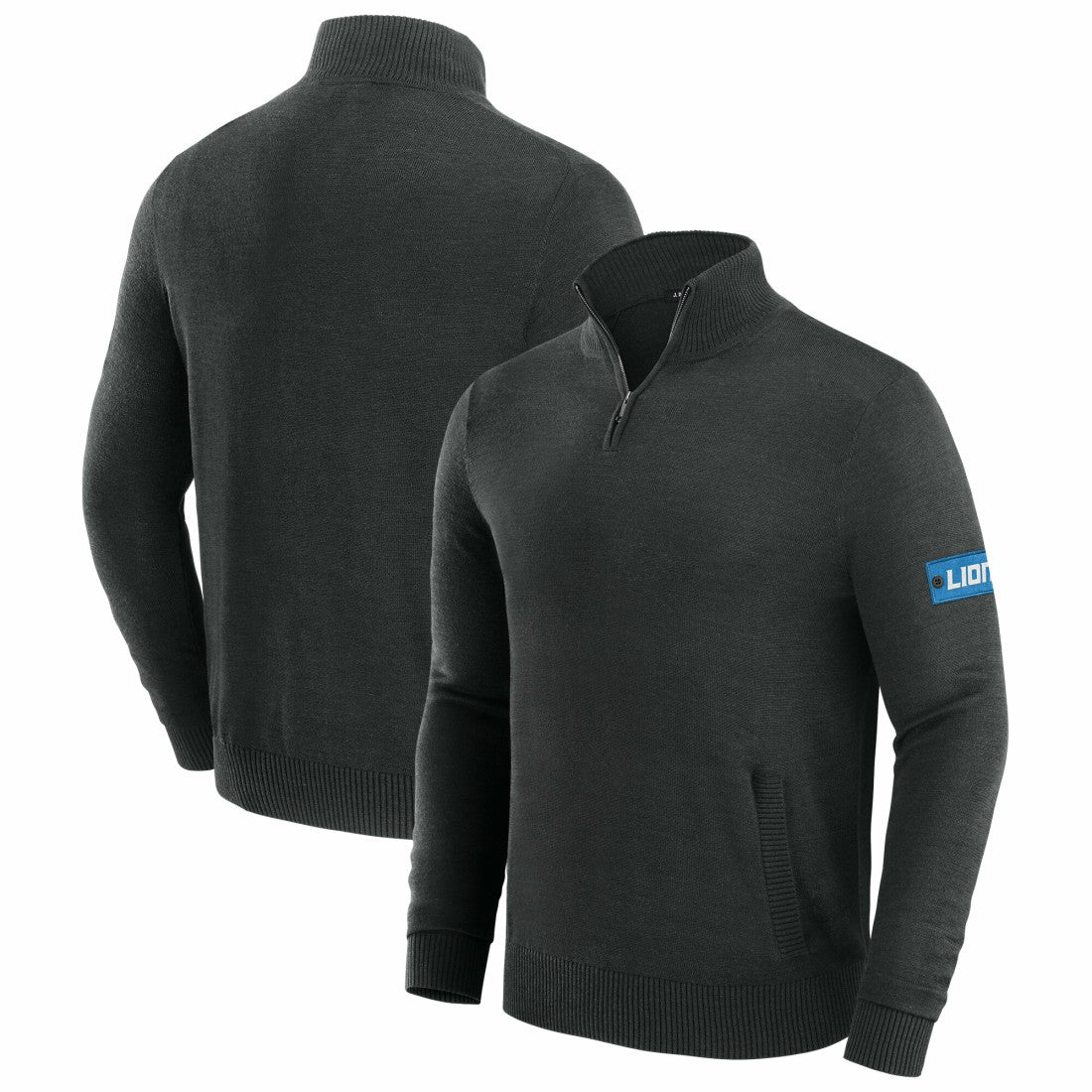 Detroit Lions J. Palmer Franchise Quarter-Zip Sweater Black - NFL