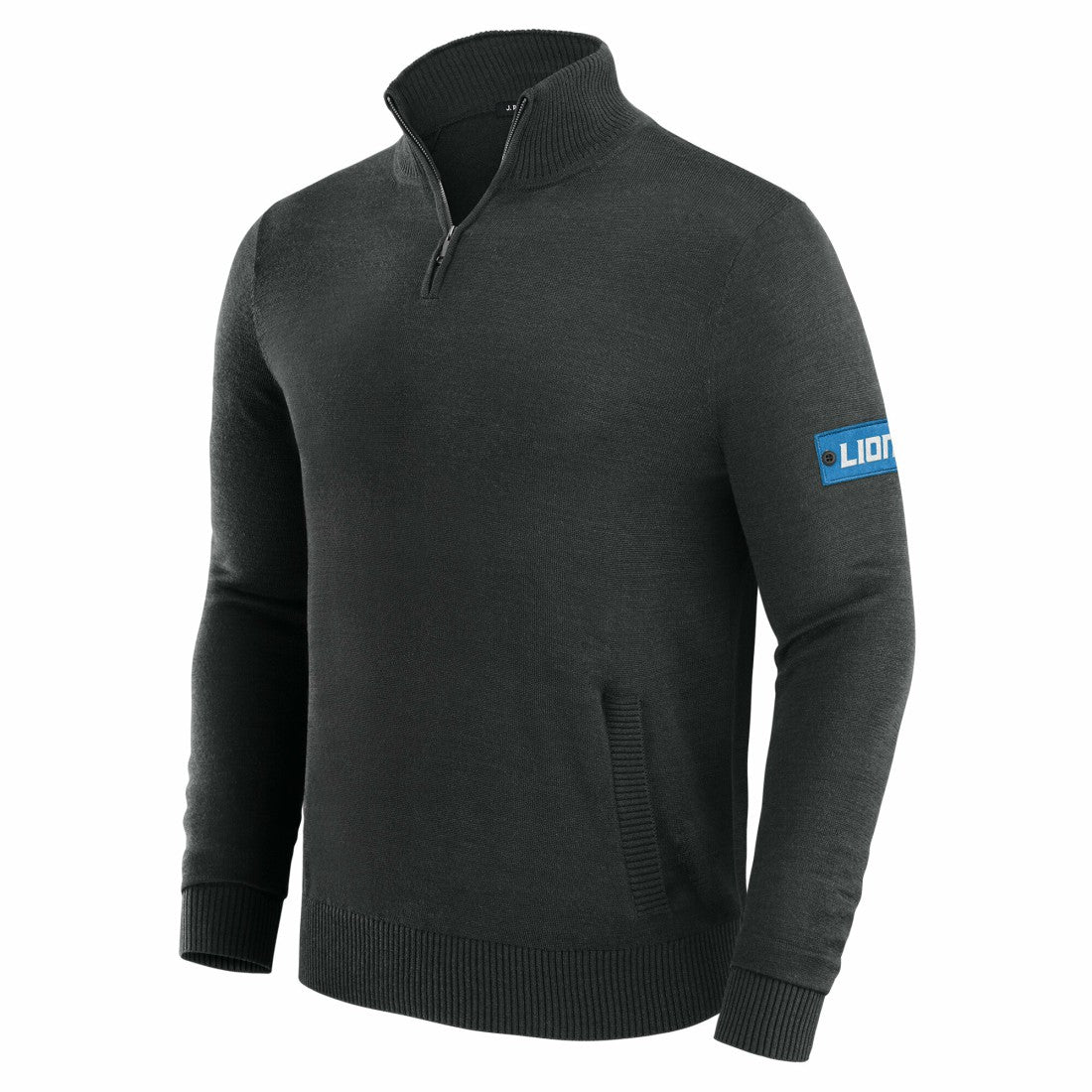 Detroit Lions J. Palmer Franchise Quarter-Zip Sweater Black - NFL