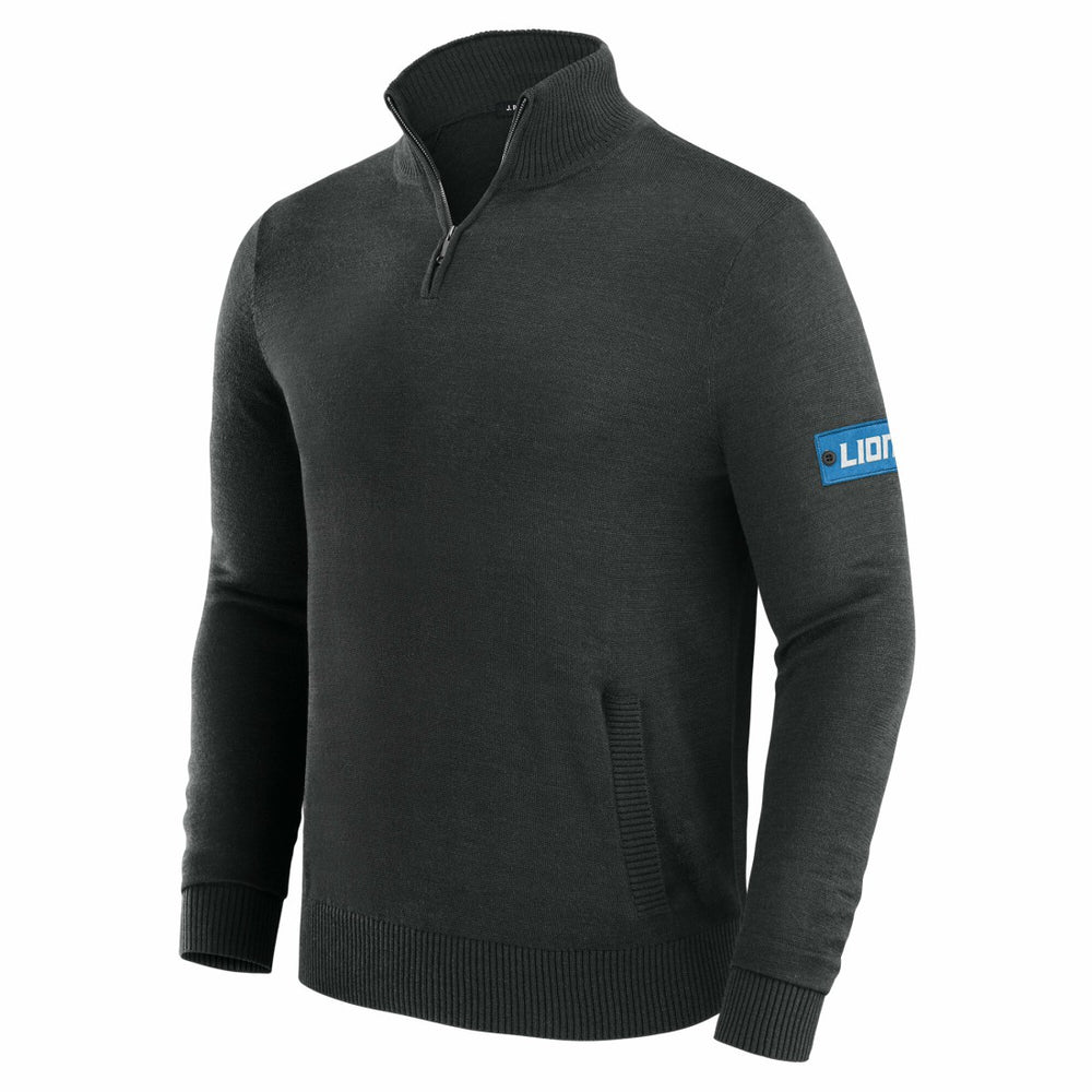 Detroit Lions J. Palmer Franchise Quarter-Zip Sweater Black - NFL