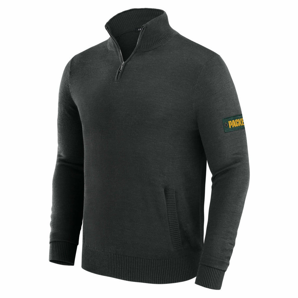 Green Bay Packers J. Palmer Franchise Quarter-Zip Sweater Black - NFL