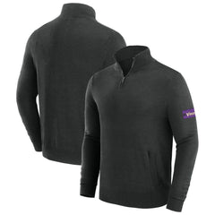 Minnesota Vikings J. Palmer Franchise Quarter-Zip Sweater Black - NFL