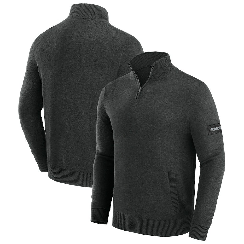 Las Vegas Raiders J. Palmer Franchise Quarter-Zip Sweater Black - NFL