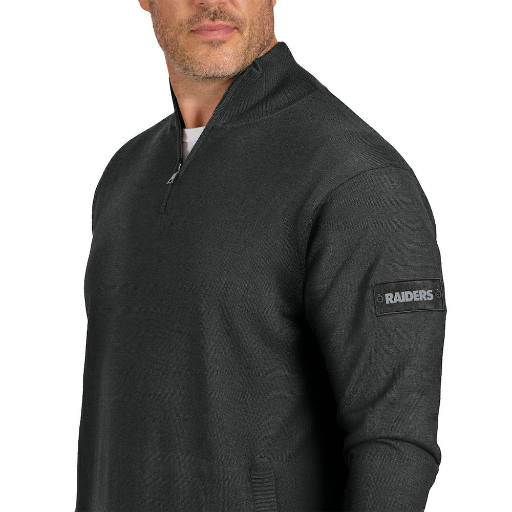 Las Vegas Raiders J. Palmer Franchise Quarter-Zip Sweater Black - NFL