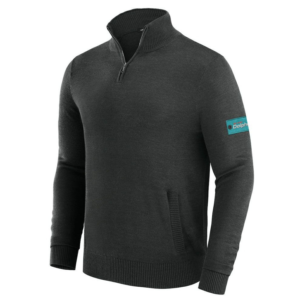 Miami Dolphins J. Palmer Franchise Quarter-Zip Sweater Black - NFL