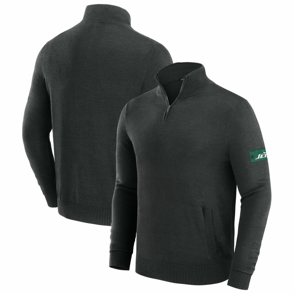 New York Jets J. Palmer Franchise Quarter-Zip Sweater Black - NFL