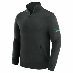 New York Jets J. Palmer Franchise Quarter-Zip Sweater Black - NFL