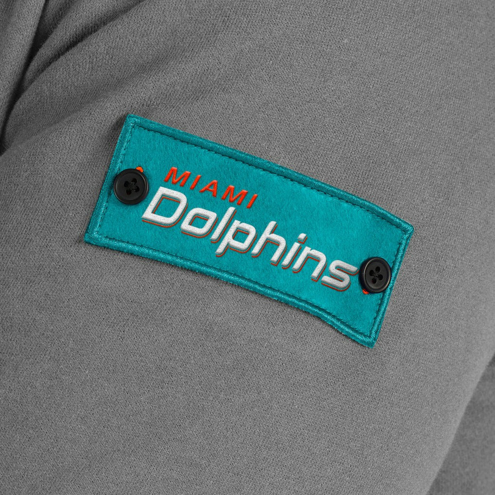 Miami Dolphins J. Palmer QB1 Full-Zip Sweatshirt Graphite - NFL