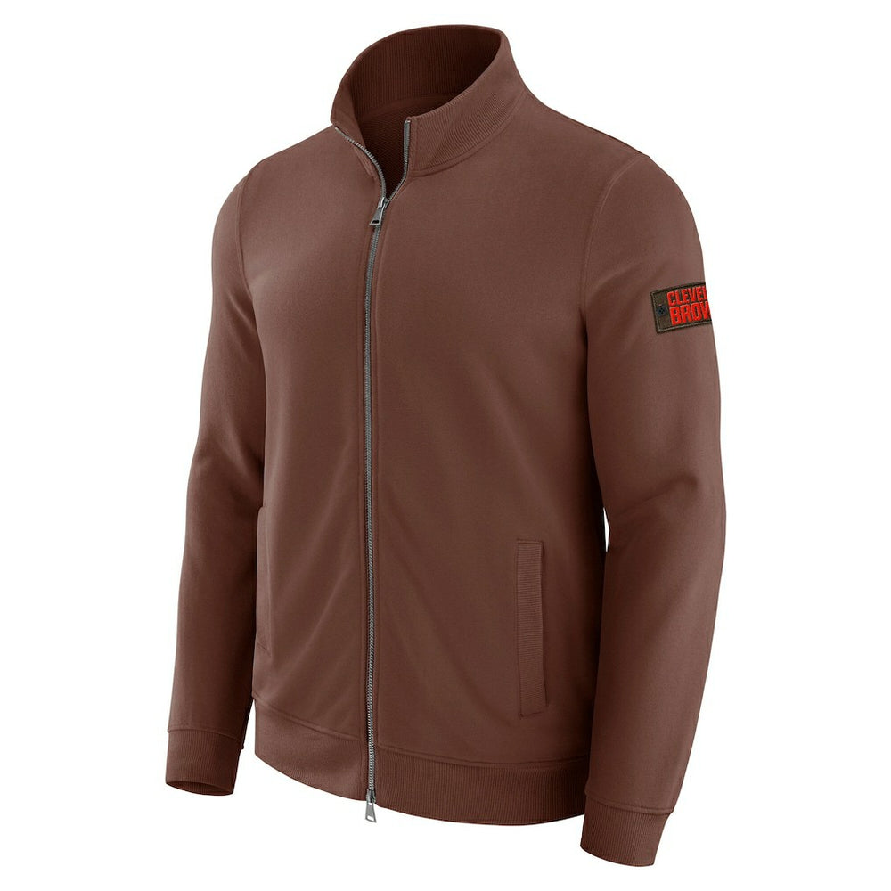 Cleveland Browns J. Palmer QB1 Full-Zip Sweatshirt Tan - NFL