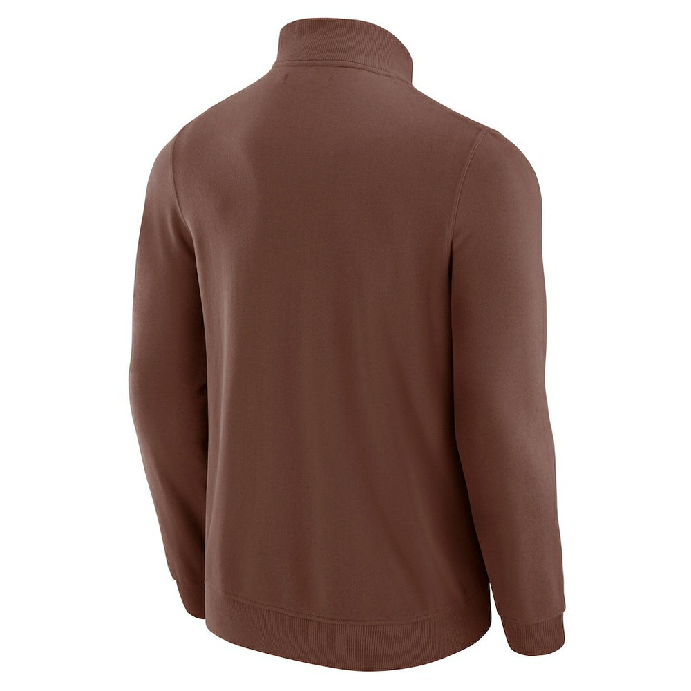 Cleveland Browns J. Palmer QB1 Full-Zip Sweatshirt Tan - NFL