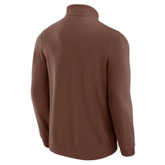 Cleveland Browns J. Palmer QB1 Full-Zip Sweatshirt Tan - NFL