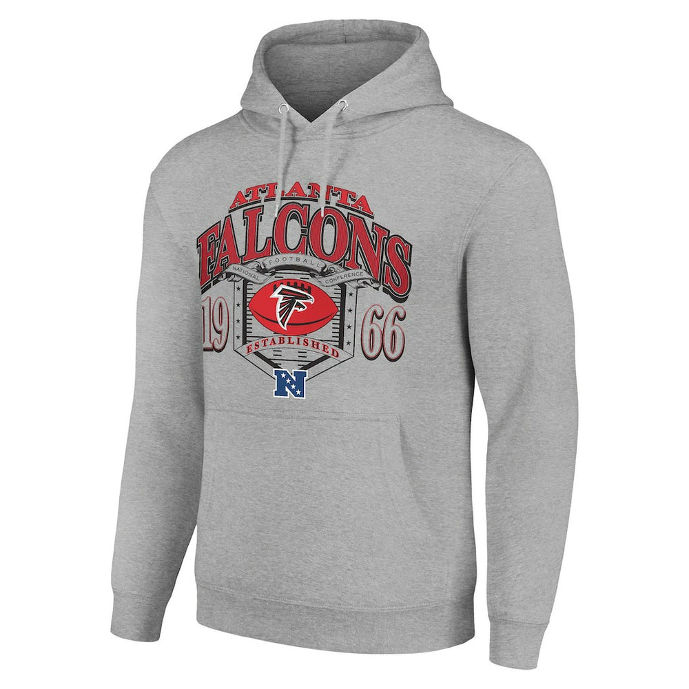 Atlanta Falcons Starter 80s Retro Pullover Hoodie Heather Gray - NFL