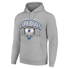 Dallas Cowboys Starter 80s Retro Pullover Hoodie Heather Gray - NFL