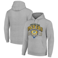 Green Bay Packers Starter 80s Retro Pullover Hoodie Heather Gray - NFL