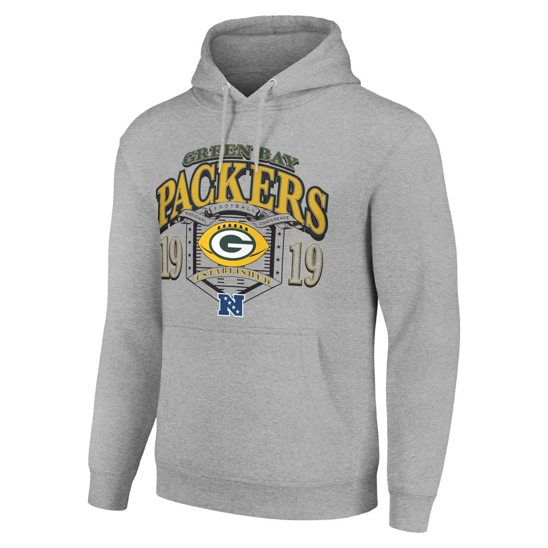 Green Bay Packers Starter 80s Retro Pullover Hoodie Heather Gray - NFL