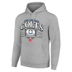 Indianapolis Colts Starter 80s Retro Pullover Hoodie Heather Gray - NFL