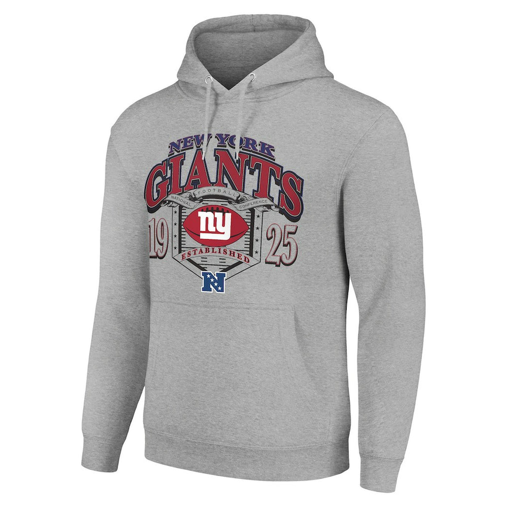 New York Giants Starter 80s Retro Pullover Hoodie Heather Gray - NFL