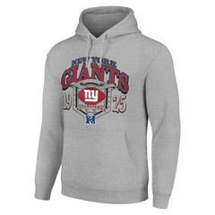 New York Giants Starter 80s Retro Pullover Hoodie Heather Gray - NFL