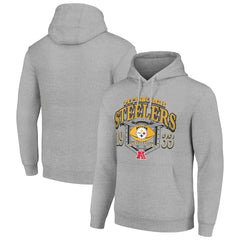 Pittsburgh Steelers Starter 80s Retro Pullover Hoodie Heather Gray - NFL