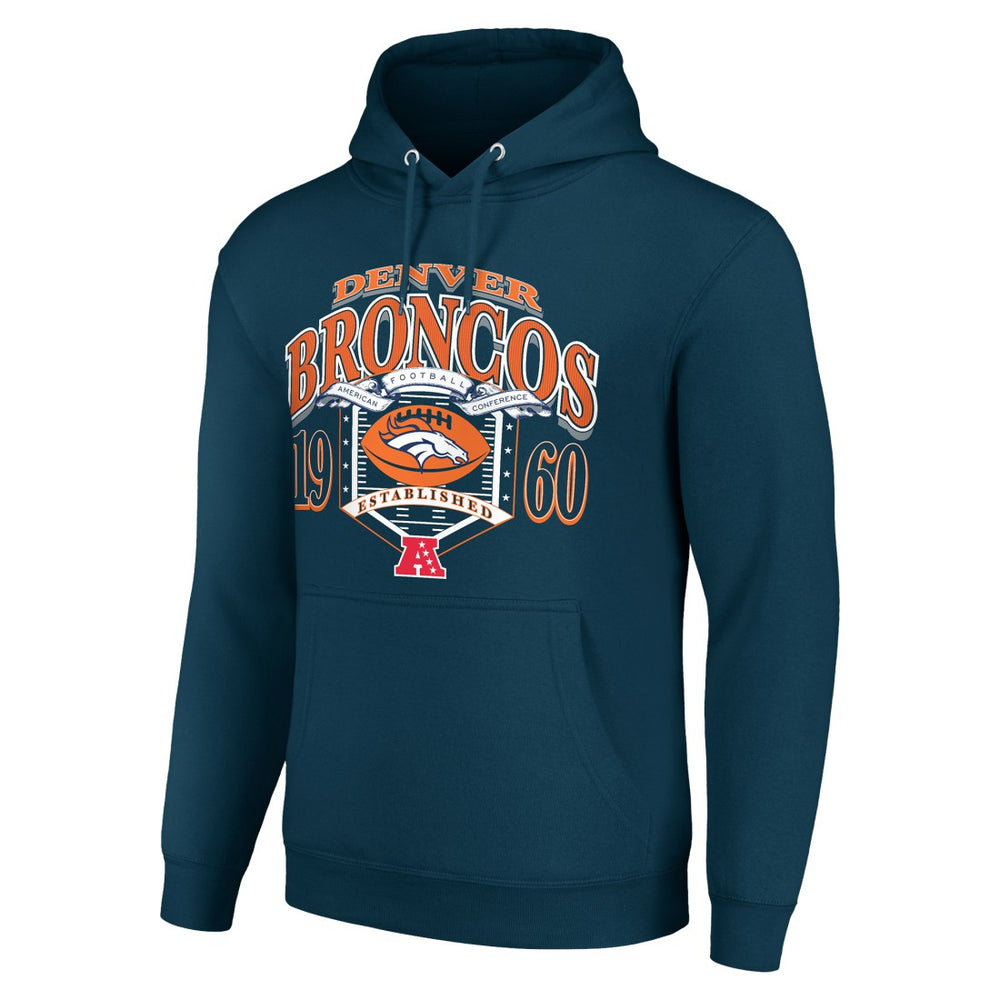 Denver Broncos Starter 80s Retro Pullover Hoodie Navy - NFL