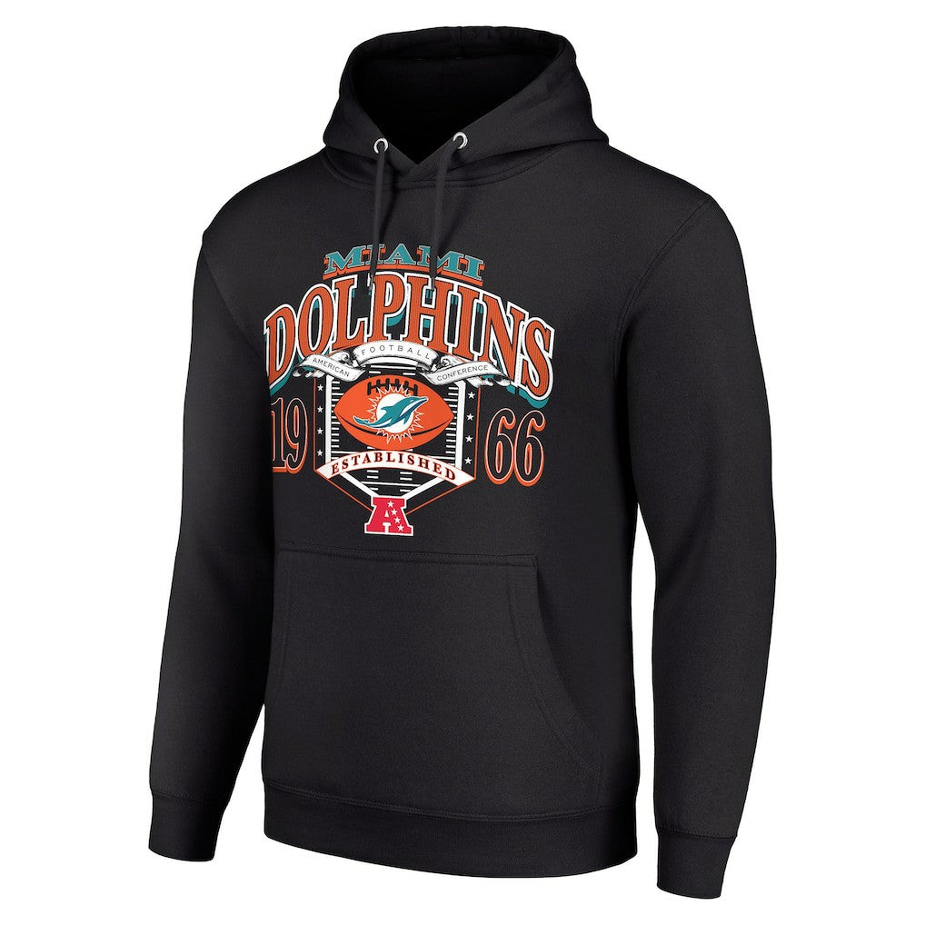 Miami Dolphins Starter 80s Retro Pullover Hoodie Black - NFL