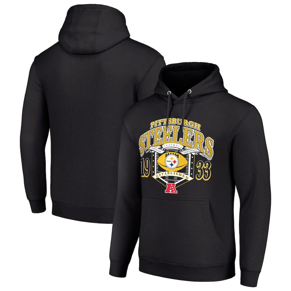 Pittsburgh Steelers Starter 80s Retro Pullover Hoodie Black - NFL
