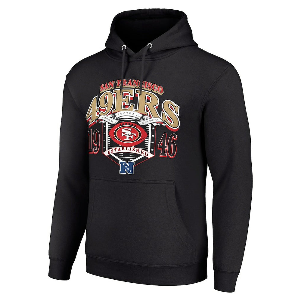 San Francisco 49ers Starter 80s Retro Pullover Hoodie Black - NFL