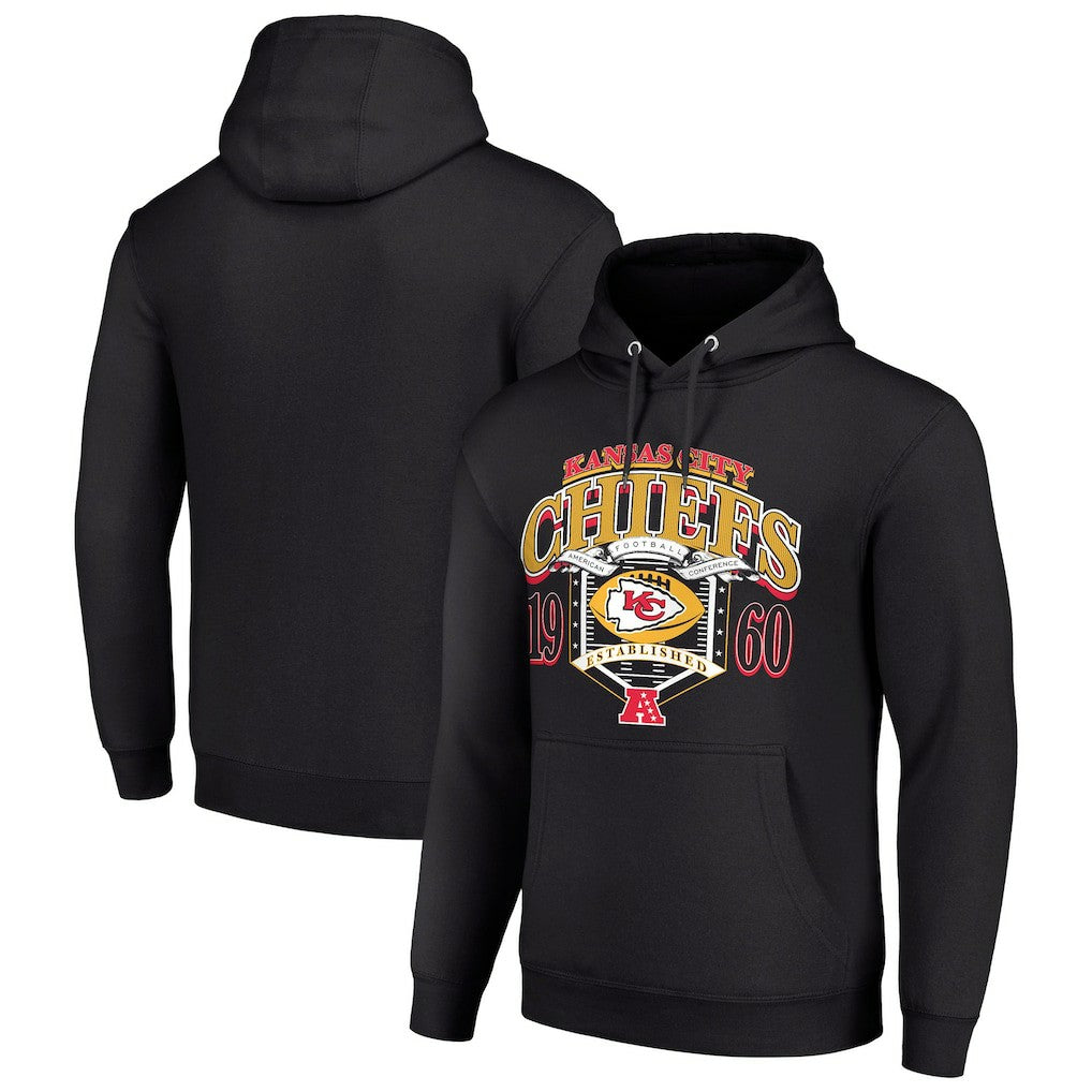 Kansas City Chiefs Starter 80s Retro Pullover Hoodie Black - NFL