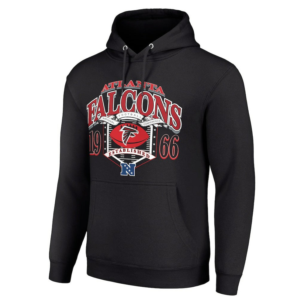 Atlanta Falcons Starter 80s Retro Pullover Hoodie Black - NFL