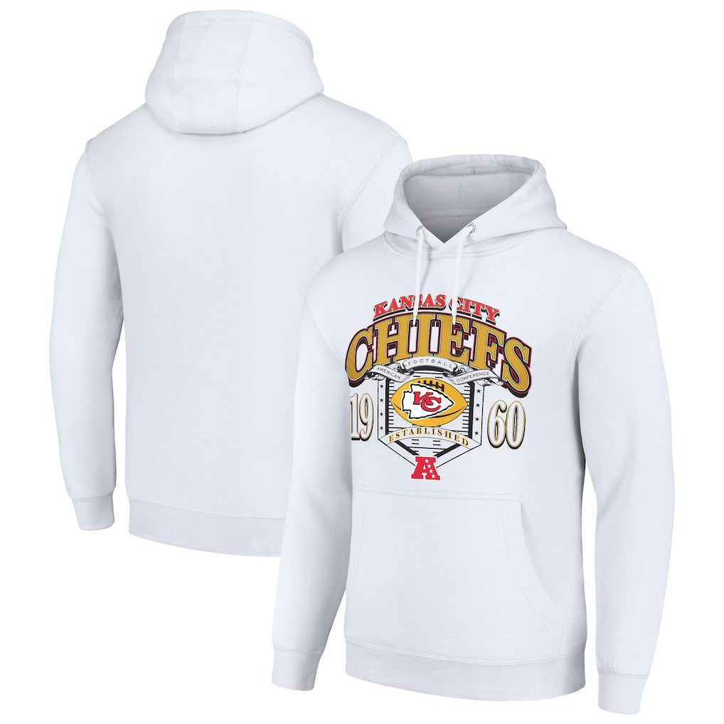 Kansas City Chiefs Starter 80s Retro Pullover Hoodie White - NFL