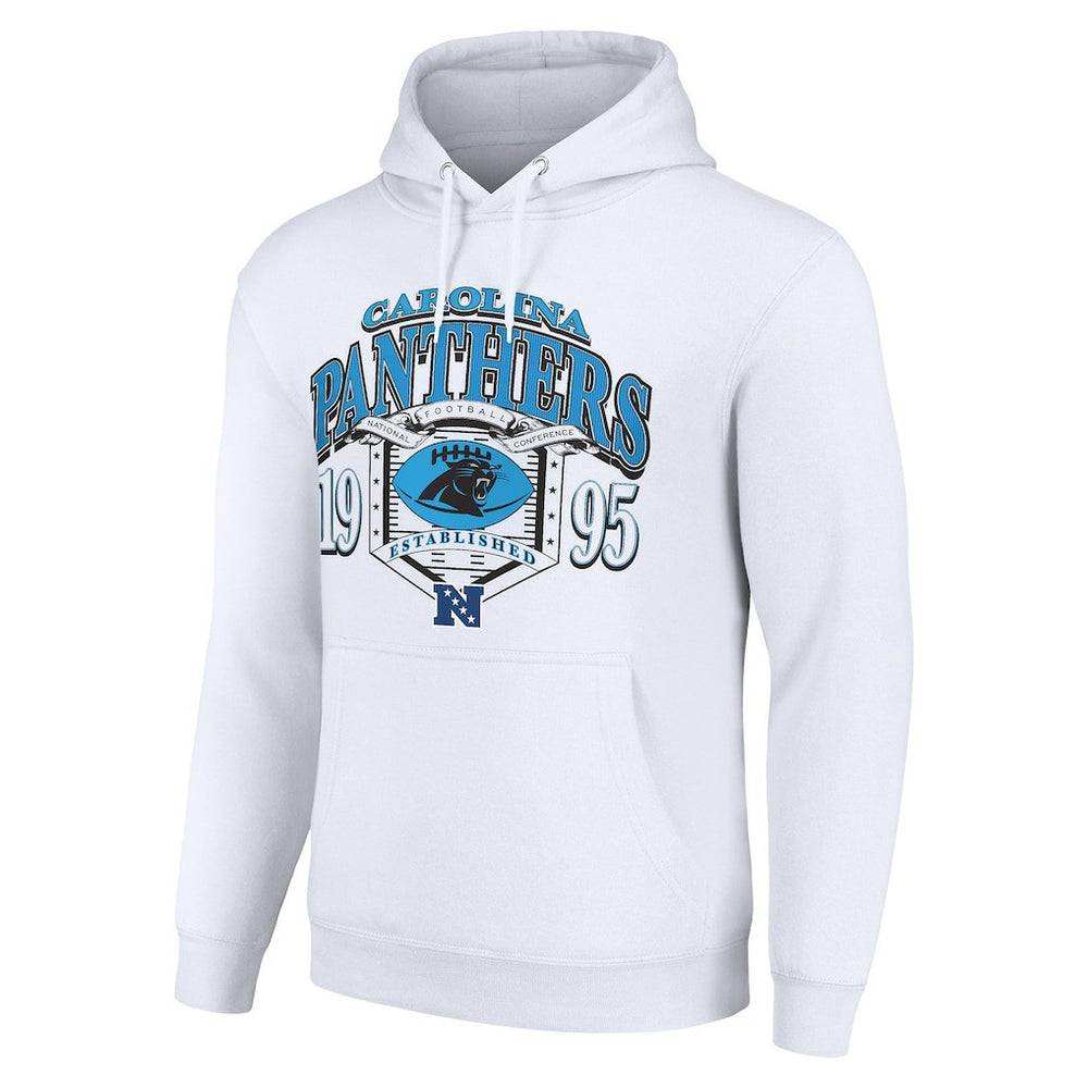 Carolina Panthers Starter 80s Retro Pullover Hoodie White - NFL