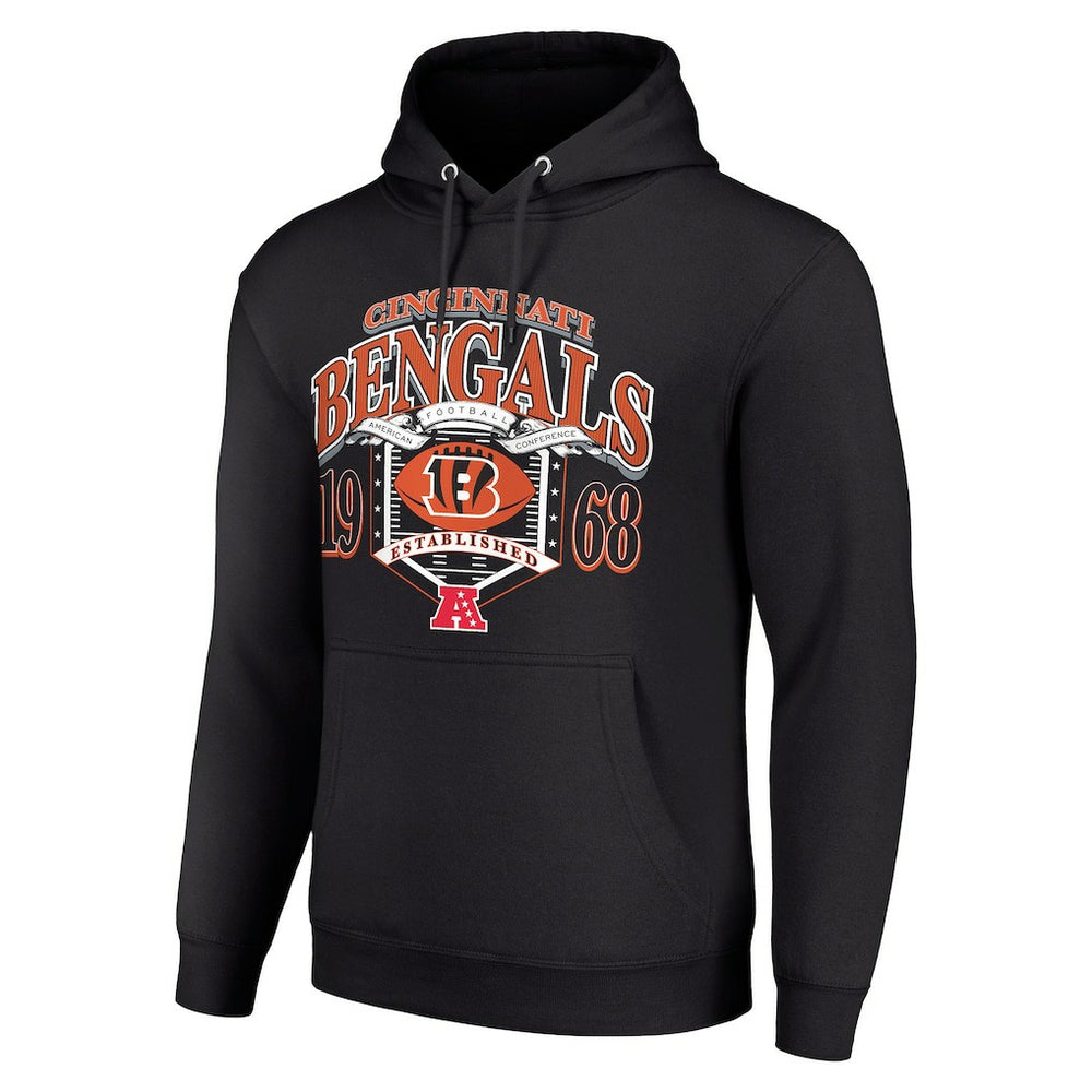 Cincinnati Bengals Starter 80s Retro Pullover Hoodie Black - NFL