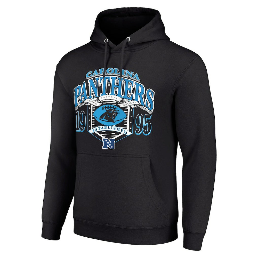 Carolina Panthers Starter 80s Retro Pullover Hoodie Black - NFL