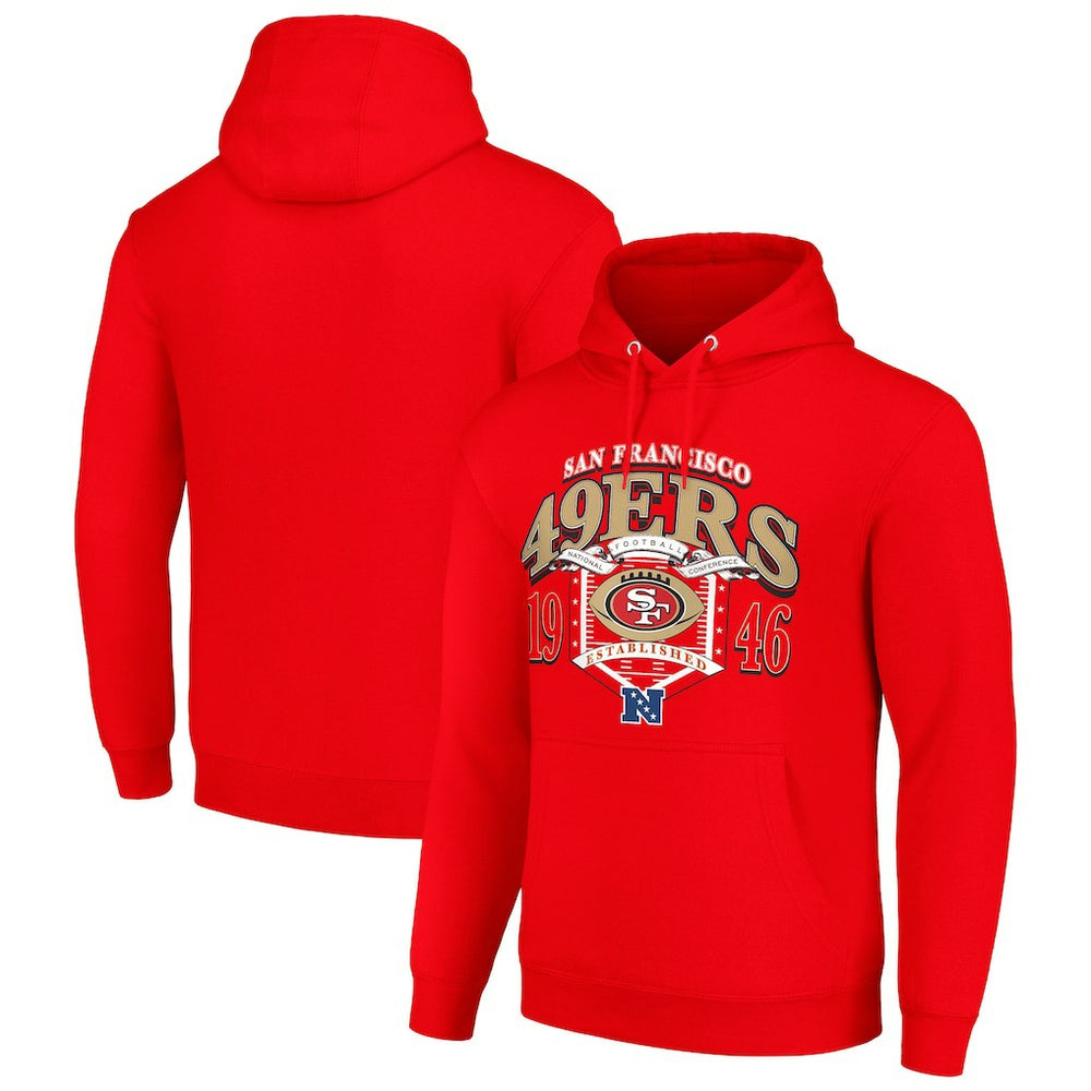 San Francisco 49ers Starter 80s Retro Pullover Hoodie Scarlet - NFL