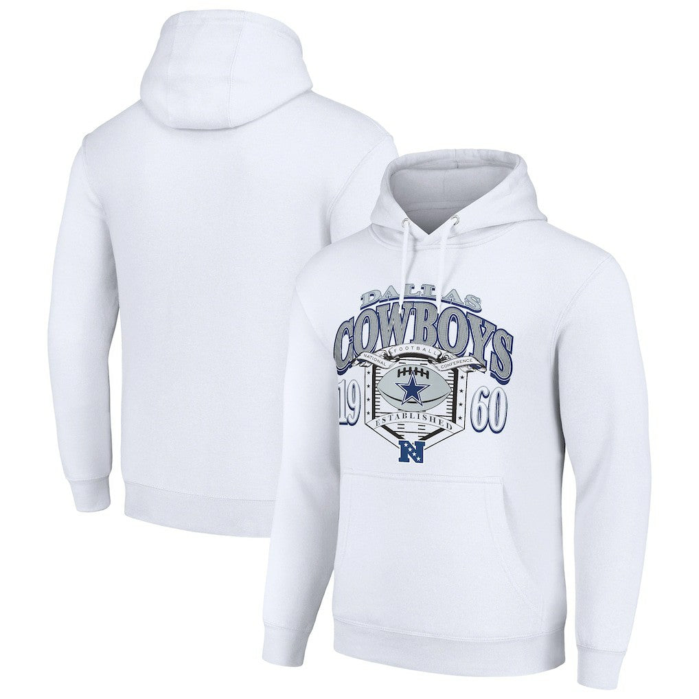 Dallas Cowboys Starter 80s Retro Pullover Hoodie White - NFL