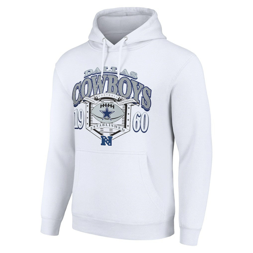Dallas Cowboys Starter 80s Retro Pullover Hoodie White - NFL