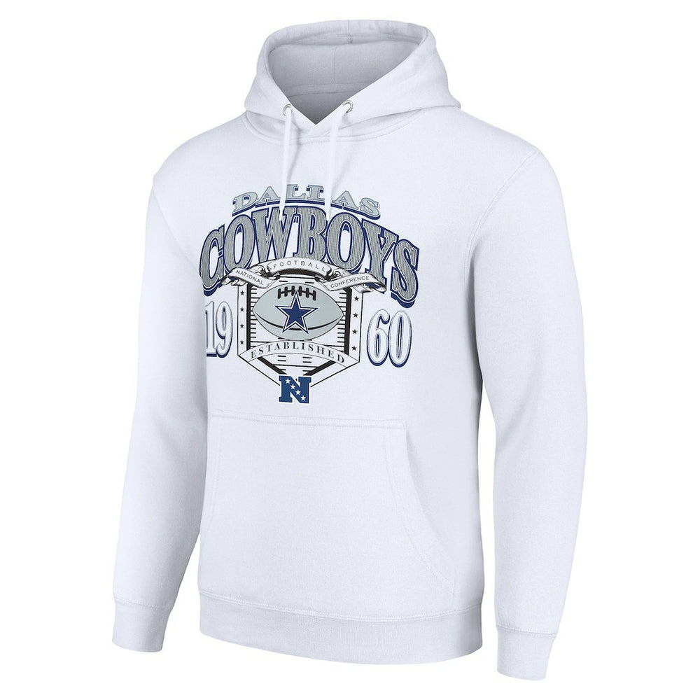 Dallas Cowboys Starter 80s Retro Pullover Hoodie White - NFL