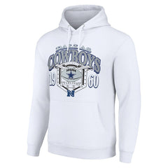 Dallas Cowboys Starter 80s Retro Pullover Hoodie White - NFL