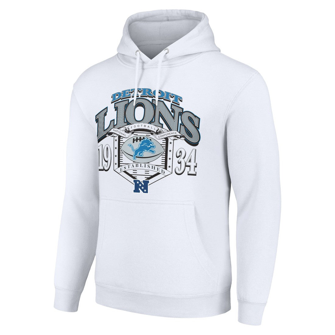 Detroit Lions Starter 80s Retro Pullover Hoodie White - NFL