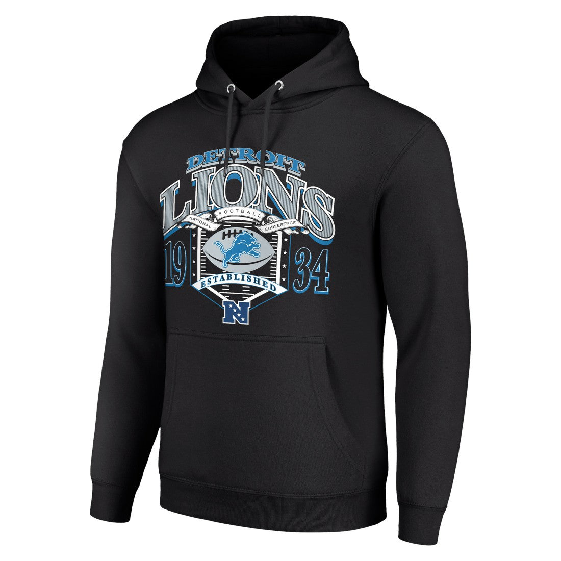 Detroit Lions Starter 80s Retro Pullover Hoodie Black - NFL