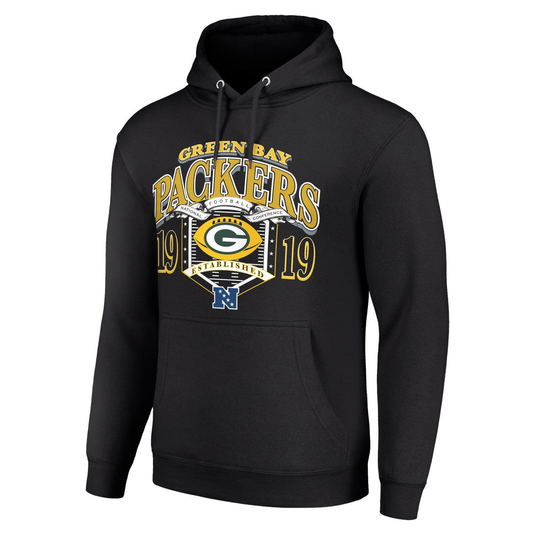 Green Bay Packers Starter 80s Retro Pullover Hoodie Black - NFL