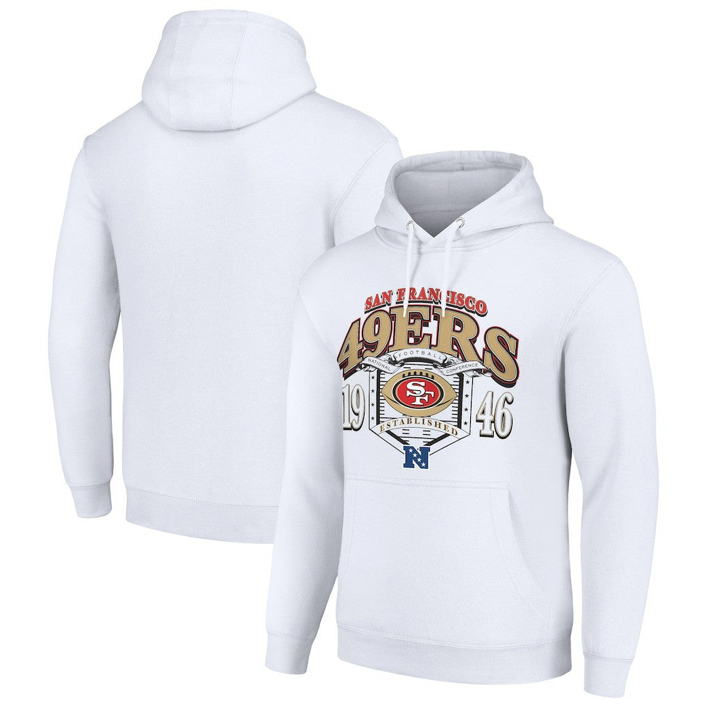 San Francisco 49ers Starter 80s Retro Pullover Hoodie White - NFL