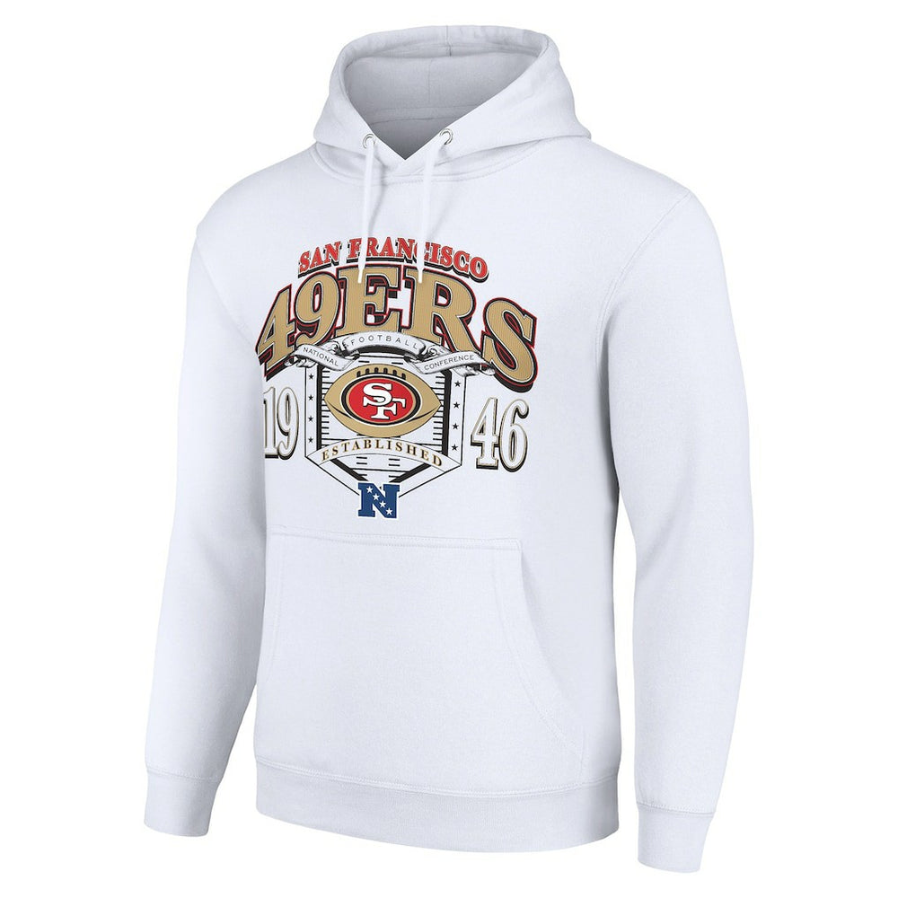 San Francisco 49ers Starter 80s Retro Pullover Hoodie White - NFL