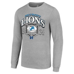 Detroit Lions Starter Retro Long Sleeve Graphic T-Shirt Heather Gray - NFL
