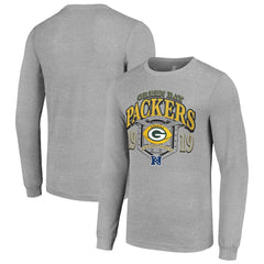 Green Bay Packers Starter Retro Long Sleeve Graphic T-Shirt Heather Gray - NFL