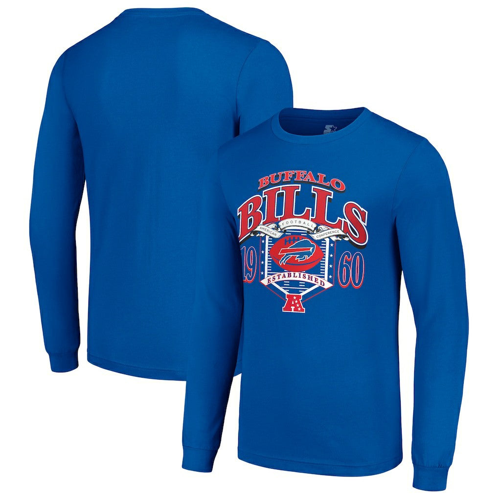 Buffalo Bills Starter Retro Long Sleeve Graphic T-Shirt Royal - NFL